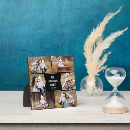 Collage moderne Plaque personnalisée avec l'Easel (Insitu)