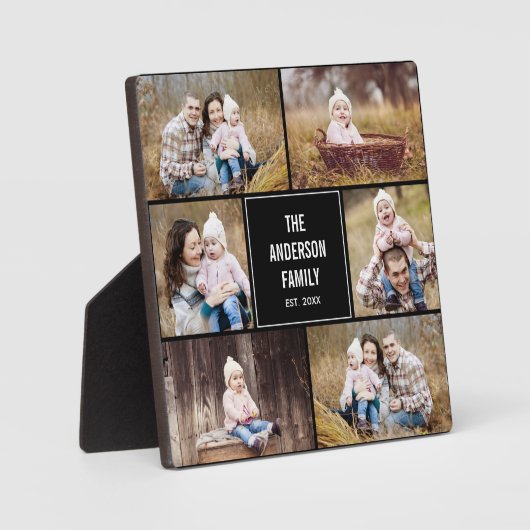 Collage moderne Plaque personnalisée avec l'Easel (Recto)