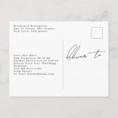 Collage  Multi Photo Save the Date Aankondigingskaart (Achterkant)