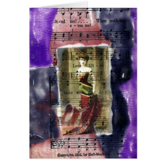 Collage multimédia mixte vintage dame (Devant)