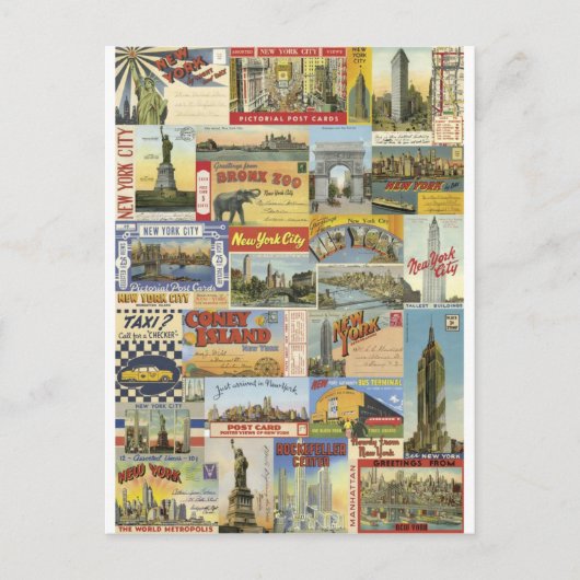 Collage New York City Briefkaart (Voorkant)