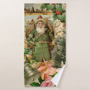Collage Noël Père Noël vert Ancien Monde Antique