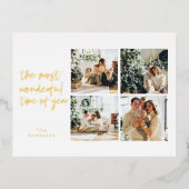 Collage Noël Quatre photos | Vacances merveilleuse (Recto)