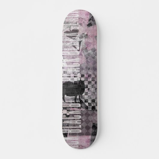 Collage noir violet c sur skateboard (Devant)