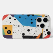 Collage Papier Zwart Stippen Case-Mate iPhone Case (Achterkant (horizontaal))
