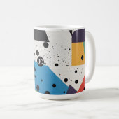 Collage Papier Zwart Stippen Koffiemok (Voorkant rechts)