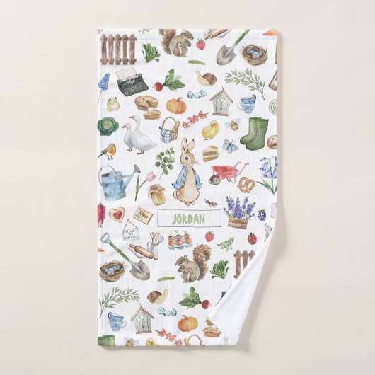 Collage Peter le lapin (Serviette à main)