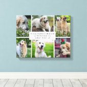 Collage Pets Foto Modern Dog Quote Canvas Afdruk (Insitu (Houten vloer))