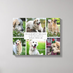 Collage Pets Foto Modern Dog Quote Canvas Afdruk