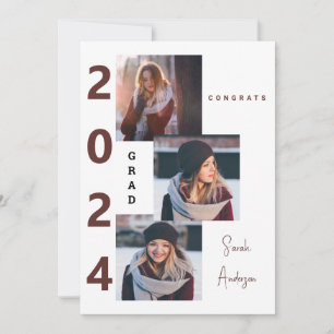 Collage photo 2024 Faire-part de fin d'année en Bo