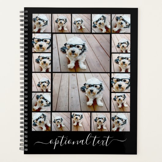 Collage photo 20 tendance Nom du script - noir bla (Devant)