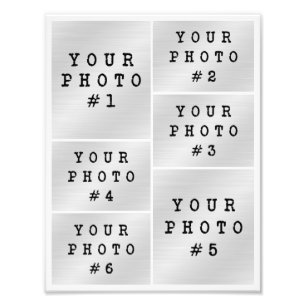 Collage photo 6 Disposition en grille pour photo P