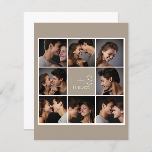 Collage photo avec prospectus Monogramme (Devant / Derrière)