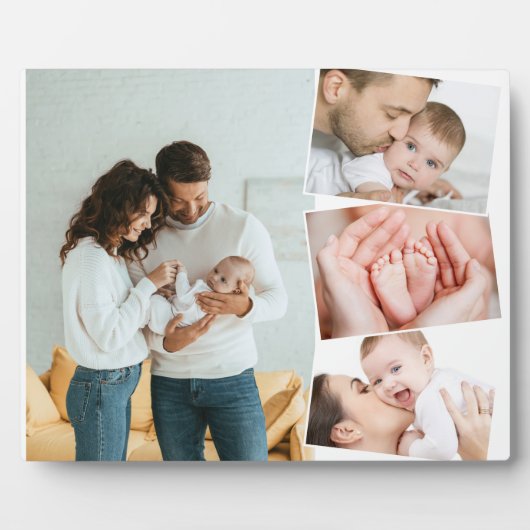 Collage photo bébé avec plaque ZigZag verticale (Devant)