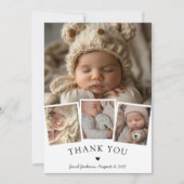 Collage photo bébé élégant Merci moderne (Devant)