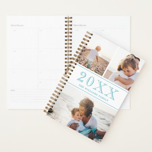 Collage photo bleu et blanc (Devant avec enveloppe)