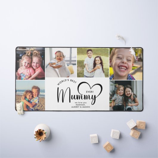 Collage photo cadeau de la meilleure maman du mond (Tableau pour enfants)