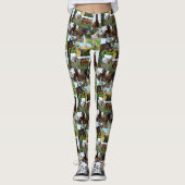 Collage Photo Cheval, Dames Leggings Full Print. (Devant)