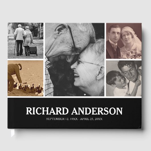 Collage photo couleur personnalisé | Livre d'invit (Recto)