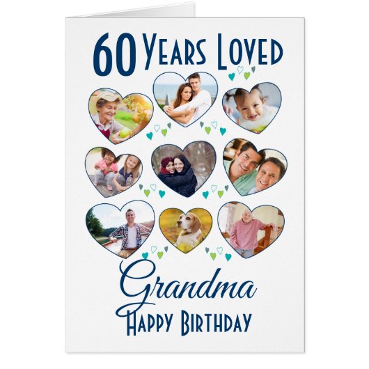 Collage photo d'anniversaire du coeur (Devant)