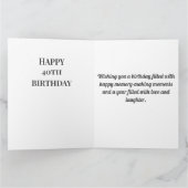 Collage photo de 40e ou tout âge Grande carte d'an (Intérieur)