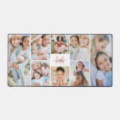 Collage photo de 8 avec monogramme rose blush (Recto)