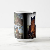 Collage photo de cheval Brown, Mug de café (Centre)