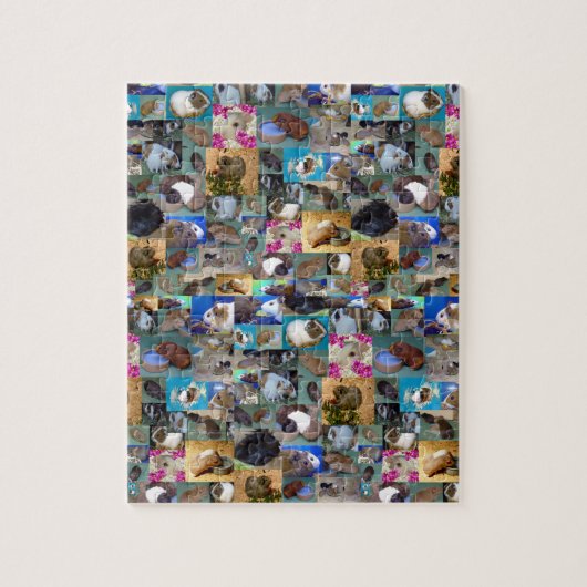 Collage photo de cochon de Guinée, Puzzle de Jigsa (Vertical)