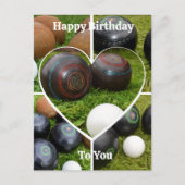 Collage photo de coeurs de boules, carte postale d (Devant)