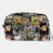 Collage photo de coq de poulet, Sac de toilette (Recto)