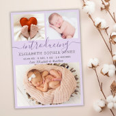 Collage photo de Faire-part de naissance de fille 