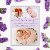 Collage photo de Faire-part de naissance de fille 