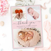 Collage photo de Faire-part de naissance de Merci