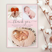 Collage photo de Faire-part de naissance de Merci