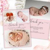 Collage photo de Faire-part de naissance de Merci