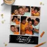 Collage photo de famille moderne<br><div class="desc">Créez un planificateur personnalisé à l'aide de ce modèle de collage photo facile. Ajoutez des photos au recto,  y compris l'année,  votre nom de famille,  votre nom ou tout autre texte personnalisé,  et une photo grandeur nature sur la couverture arrière.</div>