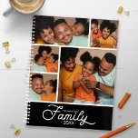 Collage photo de famille moderne<br><div class="desc">Créez un planificateur personnalisé à l'aide de ce modèle de collage photo facile. Ajoutez des photos au recto,  y compris l'année,  votre nom de famille,  votre nom ou tout autre texte personnalisé,  et une photo grandeur nature sur la couverture arrière.</div>