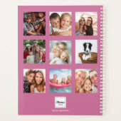 collage photo de famille noir rose nom script 2023 (Dos)