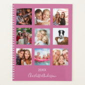 collage photo de famille noir rose nom script 2023 (Devant)