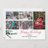 Collage photo de famille rustique Bonne carte de v (Devant)