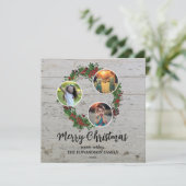 Collage photo de famille rustique Merry Carte de v (Debout devant)