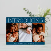 collage photo de feuille minimale faire-part de na (Debout devant)