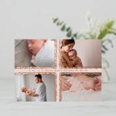 collage photo de feuille minimale faire-part de na (Debout devant)