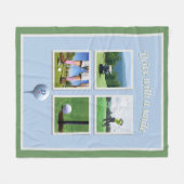 Collage photo de golf Couverture en polaire person (Devant (Horizontal))