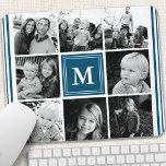 Collage photo de la famille des monogrammes de la<br><div class="desc">Collage Photo Famille Monogram. Personnalisez ce design personnalisé avec votre propre monogramme initial ou texte.</div>