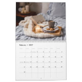 Collage photo de l'année confortable Calendrier mo (Feb 2027)