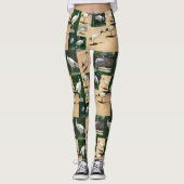 Collage photo de poulets, Leggings (Devant)