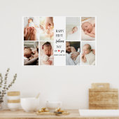 Collage photo de première Fête des pères | Poster (Cuisine)