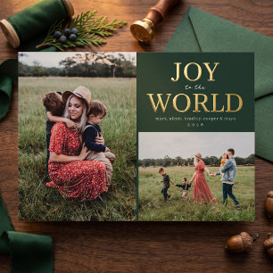 Collage photo de vacances Joy to the World en feui