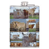 Collage Photo De Vaches Highland, Flacon De Hanche (Dos)